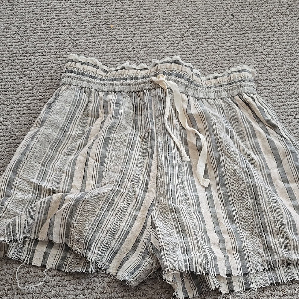 Striped Gray Women's Shorts